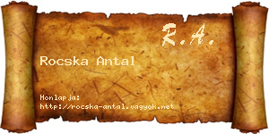 Rocska Antal névjegykártya